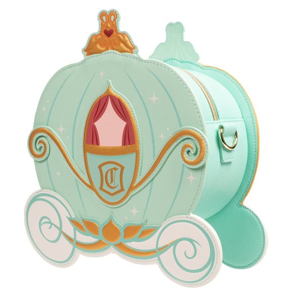 🔥Loungefly Disney Cinderella Reversible Pumpkin Carriage Crossbody Purse - Picture 4 of 6